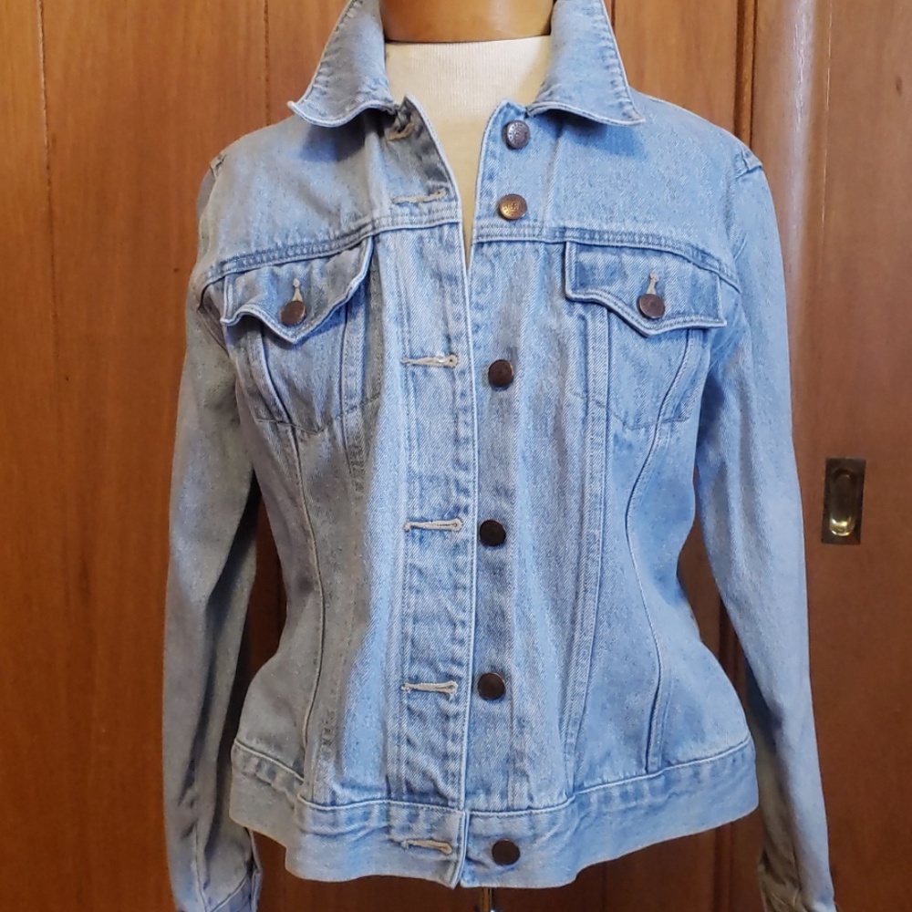 Bill Blass Jean Jacket, Petite M - Picture 2 of 4